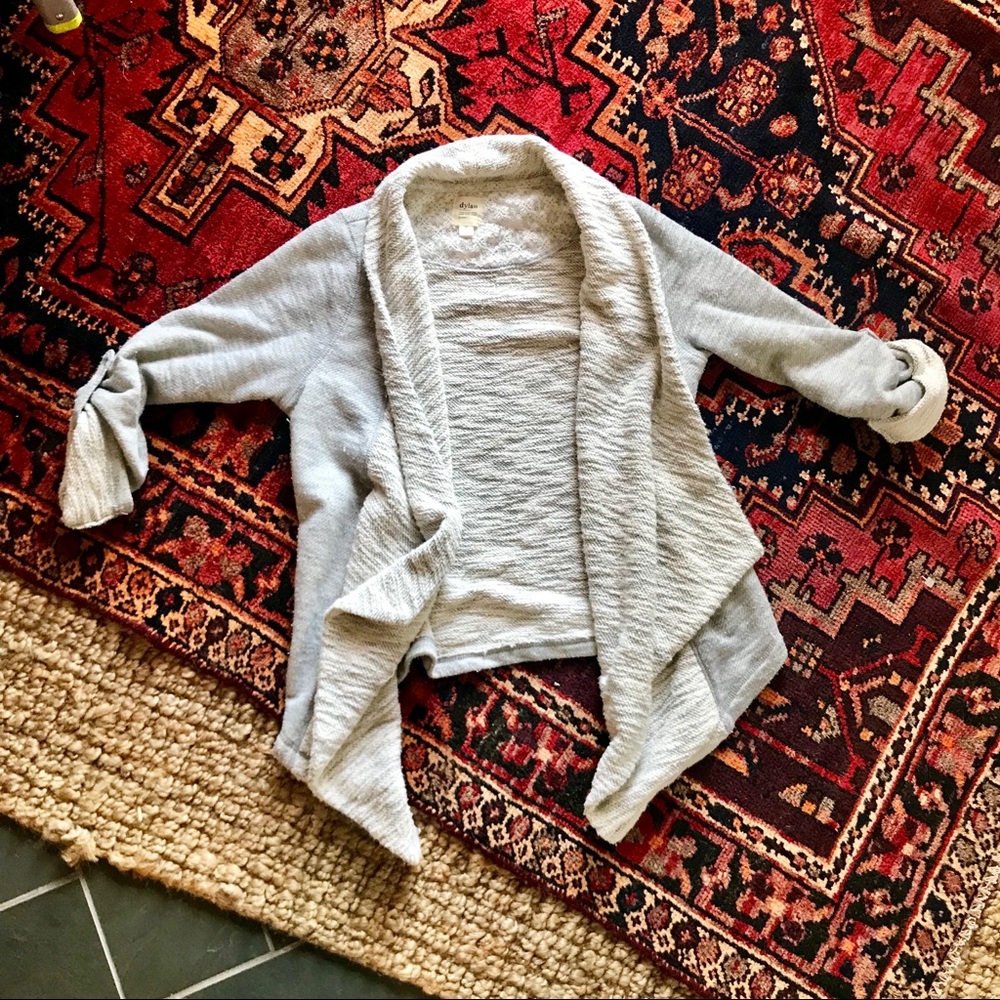 Dylan Grey Cardigan Sweater